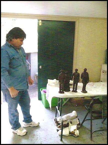 Bronzes Being Cast Foundry